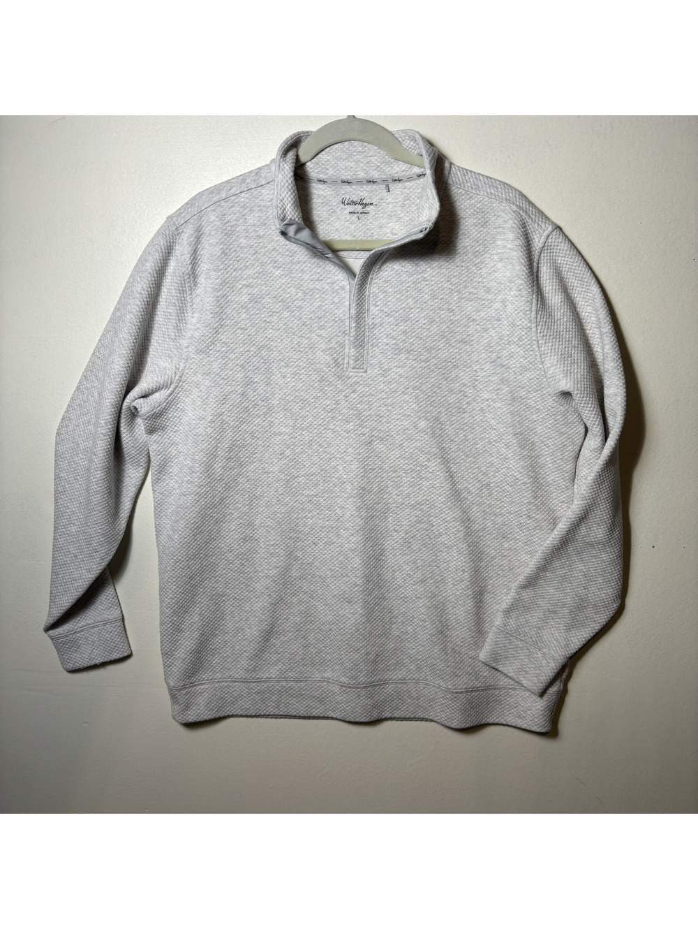 Walter Hagen Quarter Zip Pullover Large Textured Golf Sweater
